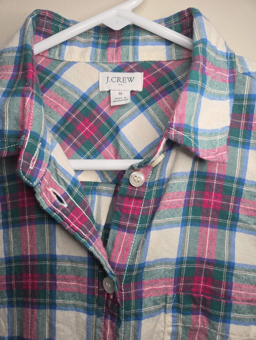 Women's J Crew Button Down Flannel Shirt Sz Small - Picture 5 of 8